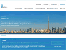 Tablet Screenshot of investor.points.com